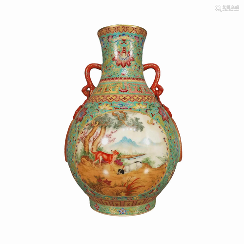 A Famille-Rose Vase