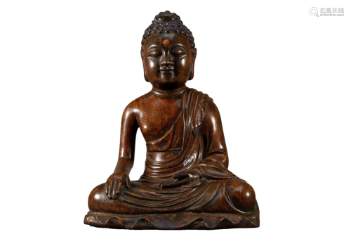An Eaglewood Figure Of Buddha Shakyamuni