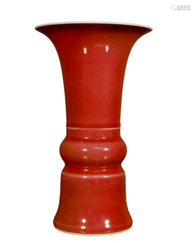 A Wonderful Ji-Red Gu-Form Vase
