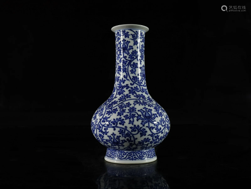 A Rare Blue and White 'Flower' Vase