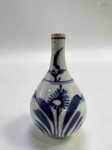 A miniature blue&white vase, Ming Dynasty Pr.