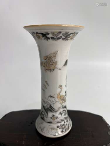 A Gu-type famille rose vase, YongZheng Pr.