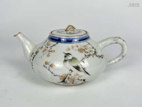 A famille rose teapot, Qing Dynasty Pr, purchased in 1950's.