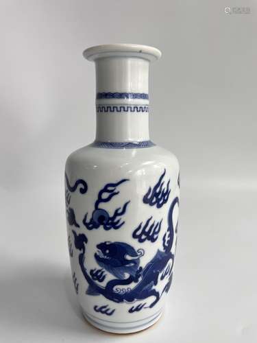 A blue&white vase, KangXi Pr.