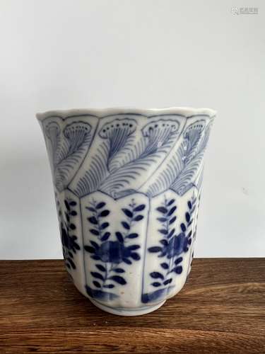 A extra large blue&white cup, KangXi Pr.