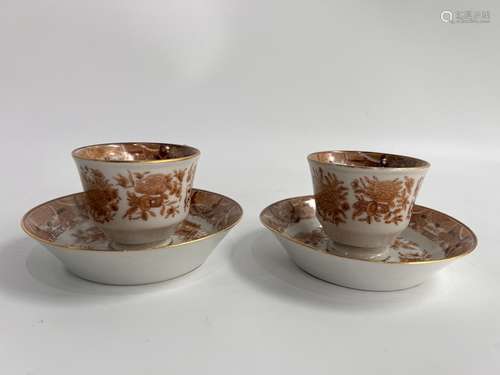 Two pair of coffee sets, QianLong Pr.