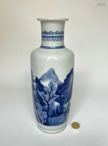 A blue&white vase, KangXi Pr.