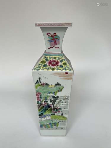 A famille rose vase, Qing Dynasty Pr.