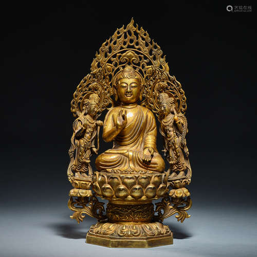 Chinese gilded Ming dynasty statues