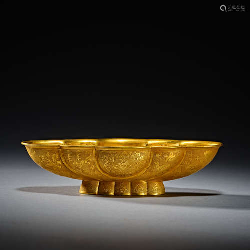 Chinese yuan dynasty gilt cup