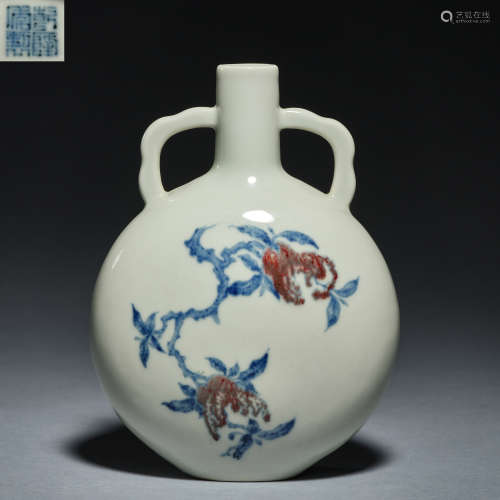 Chinese qing Dynasty blue and white porcelain pot