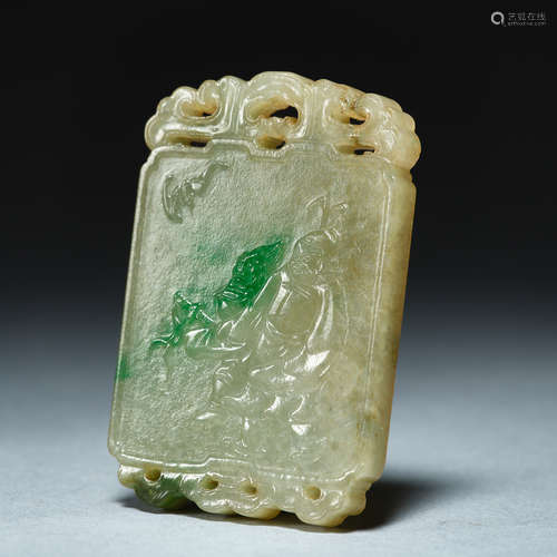 Chinese jade card of qing Dynasty