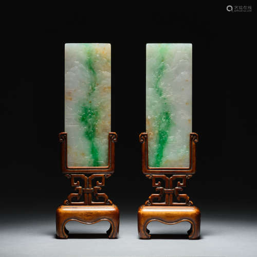 Chinese jade card of qing Dynasty