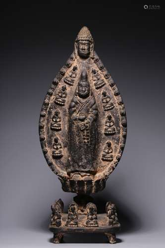 Yuan Dynasty, bronze Buddha plate