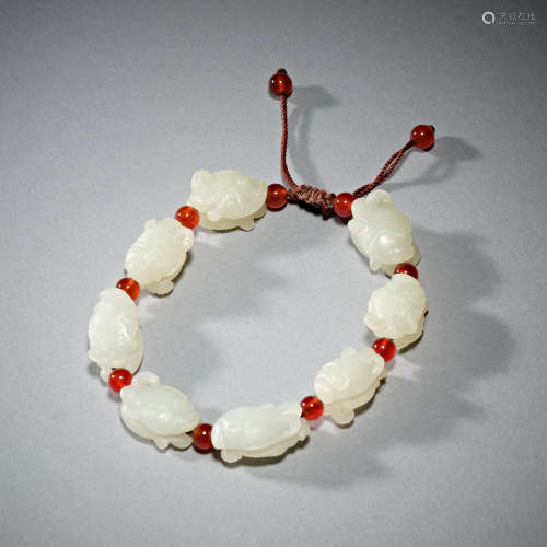 Hetian jade string from Qing Dynasty, China