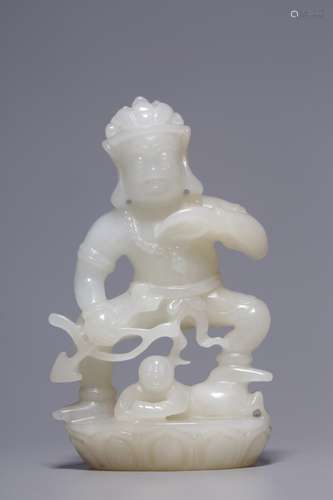 White jade diamond statue in Hetian, Qing Dynasty