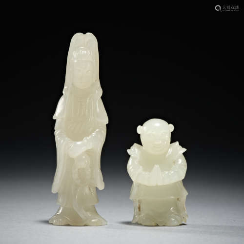 Chinese Hetian jade figures in qing Dynasty