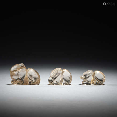 Chinese Crystal animals of the Qing Dynasty