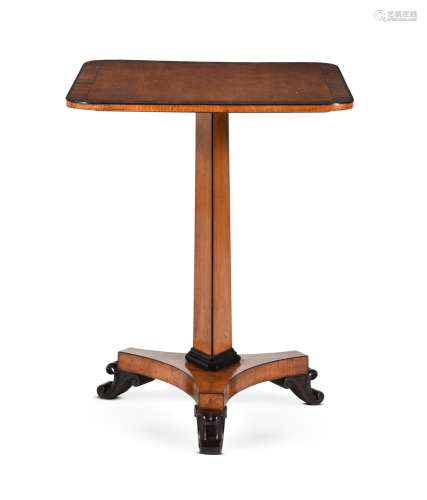 Y A GEORGE IV SYCAMORE, GONCALO ALVES BANDED AND EBONISED PE...