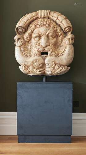 AFTER BARTOLOMEO BASSI, A MONUMENTAL VERONA MARBLE MASCARON ...