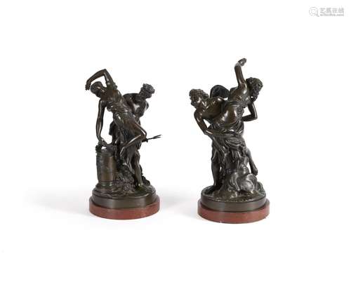 TWO BRONZE GROUPS 'THE ABDUCTION OF PROSERPINA BY PLUTO' &am...