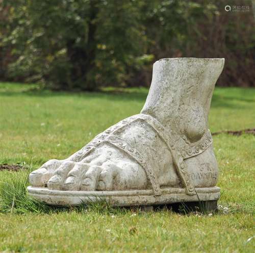 A LARGE SANDALLED FOOT, POSSIBLY AFTER THE PRAXITELES SCULPT...