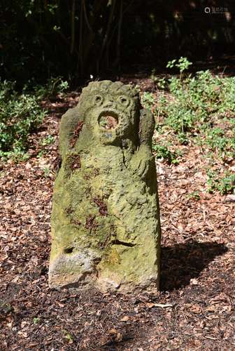 TWO ENGLISH CARVED STONE GARGOYLES, PROBABLY 16TH CENTURY OR...