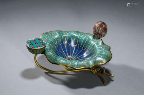 Cloisonne Enamel Lotus-Shape Washer