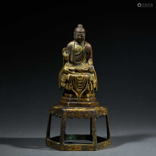 Gilt-Bronze Figure of Shakyamuni