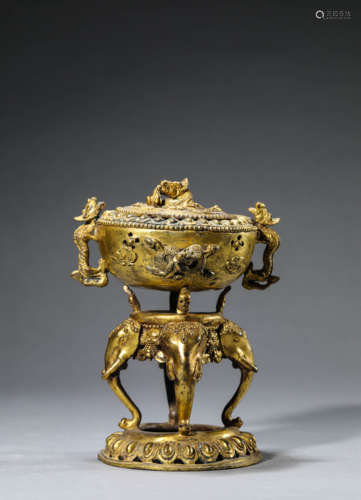 Gilt-Bronze Incense Burner