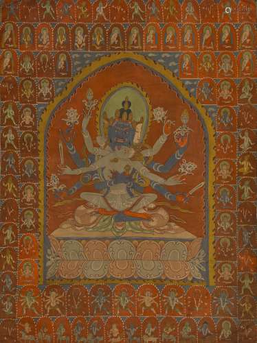 Thangka Panel of Guhyasamaja