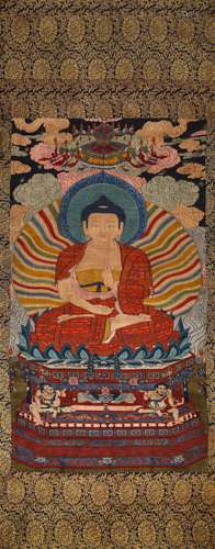 Thangka Panel of Mhavairocana