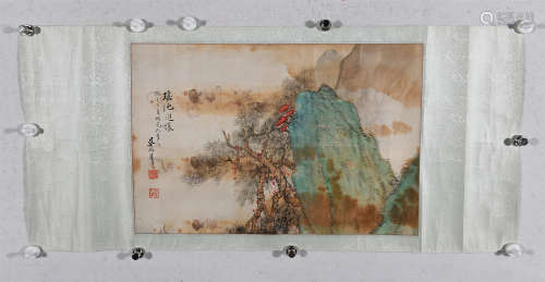 （1891-1975） 吴伯年 瑶池进酿 设色绢本 镜片
