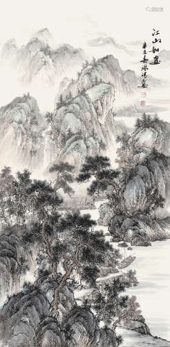 黄琳清 江山如画 纸本