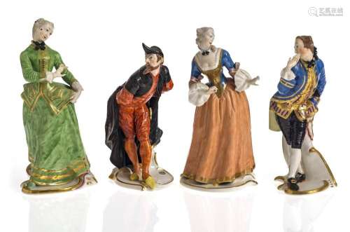 Acht Figuren aus der Commedia dell'Arte - Nymphenburg, nach ...
