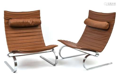 Ein Paar Sessel PK 20 - Entwurf Poul Kjaerholm 1968, Ausführ...