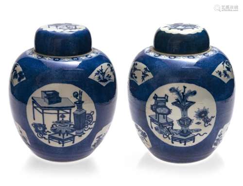 Ein Paar Ingwertöpfe - China, Qing