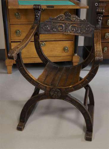 A so-called Dagobert chair, early 20th century.