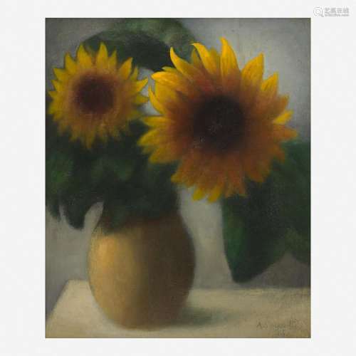 Arthur Segal (Romanian, 1857-1944) Sunflowers