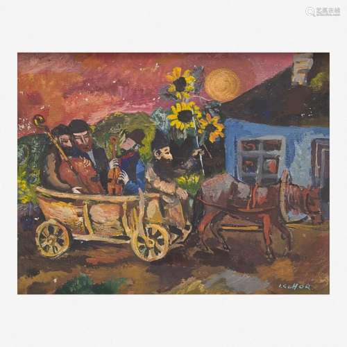 Ilya Schor (American, 1904-1961) The Musicians in a Cart