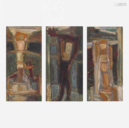 Harry Sefarbi (American, 1917-2009) Triptych