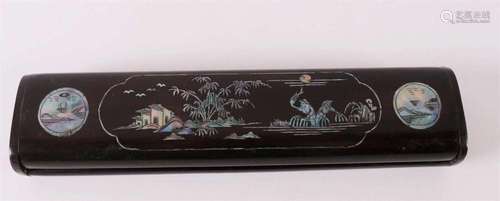 A tropical wooden brush box, China, circa 1900.