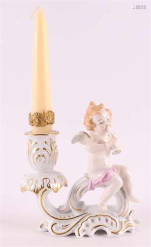 A porcelain single-light candlestick, Germany, Kaiser, 20th ...