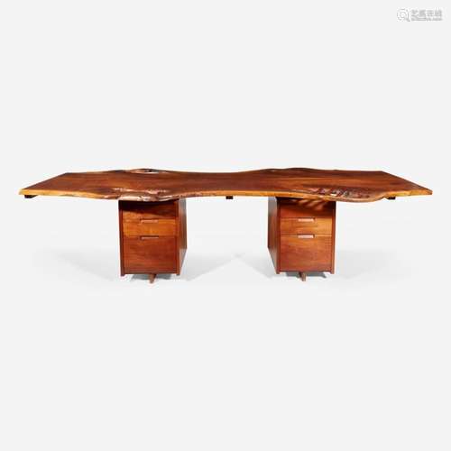 Gino Russo A Double-Pedestal Desk, circa 1970s