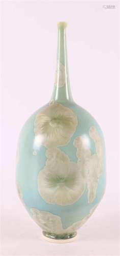 A green porcelain neck vase, attributed to Frank Neef.