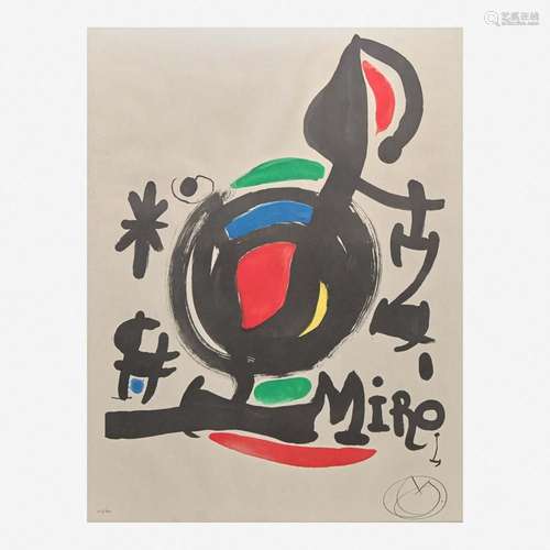 Joan MirÃ³ (Spanish, 1893-1983) Poster for the Exhibition  L...