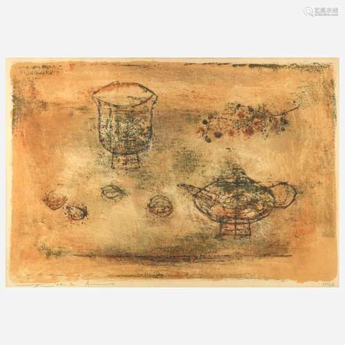 Zao Wou-Ki (Chinese/French, 1920-2013) La ThÃ©iÃ¨re (The Tea...