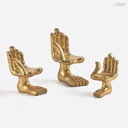Pedro Friedeberg Collection of Three Miniature "Hand an...