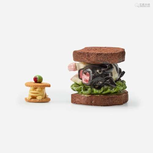 David Gilhooly Two Works: "Pork Sandwich" and &quo...