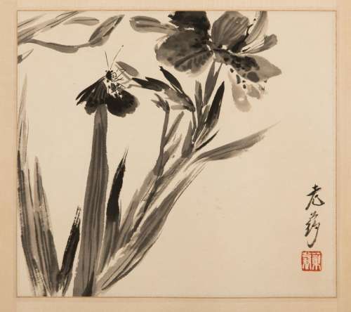 TANG YUN (1910-1993), BUTTERFLY AND ORCHID